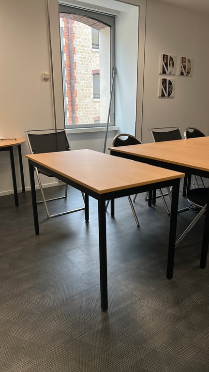 Bureau droit 120x60 chêne et métal noir - 3-4