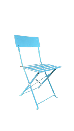 Chaise pliante Sky Blue en métal