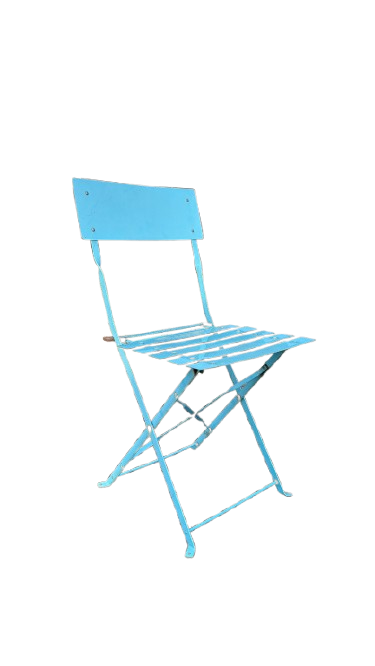 Chaise pliante Sky Blue en métal
