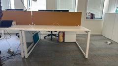 Bureau multiposte 160x160cm Blanc - face