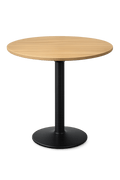 Table de réunion ronde 100x100 Bois et métal