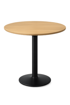 Table de réunion ronde 100x100 Bois et métal