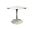table de cafétéria ronde effet.marbre - Table de cafétéria ronde 100 cm en plastique et métal