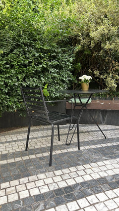 Chaise extérieure métal Noir - arriere