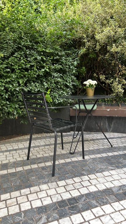 Chaise extérieure métal Noir - arriere