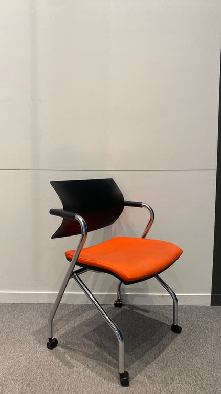 Chaise de réunion avec Roulettes et Accoudoirs