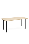 Table de réunion rectangulaire en bois et métal