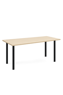 Table de réunion rectangulaire en bois et métal