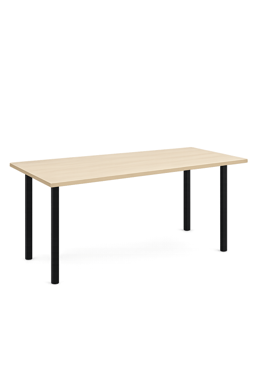 Table de réunion rectangulaire en bois et métal