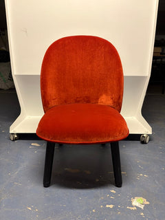 Fauteuil en Tissu avec Pieds en Mélaminé