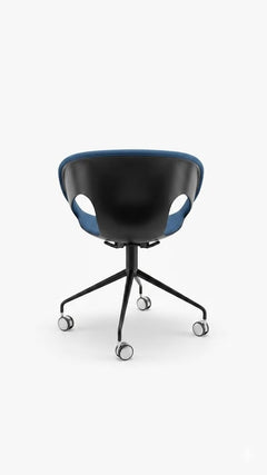 Chaise de réunion coque plastique et tissu