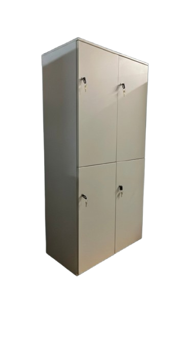 Casier de rangement en métal avec portes battantes