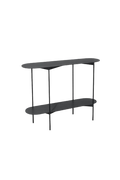 Table basse ovale noire en métal