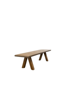 Banc Vicarbe en Bois Massif et Cuir