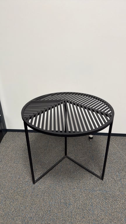 Table basse ronde métal noir 48x46 - 3-4