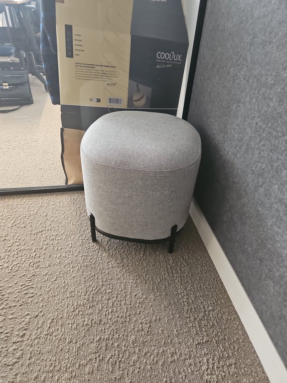 Pouf Tenzo Harry Gris clair - face