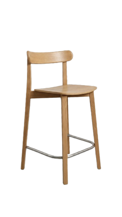 Chaise haute en bois