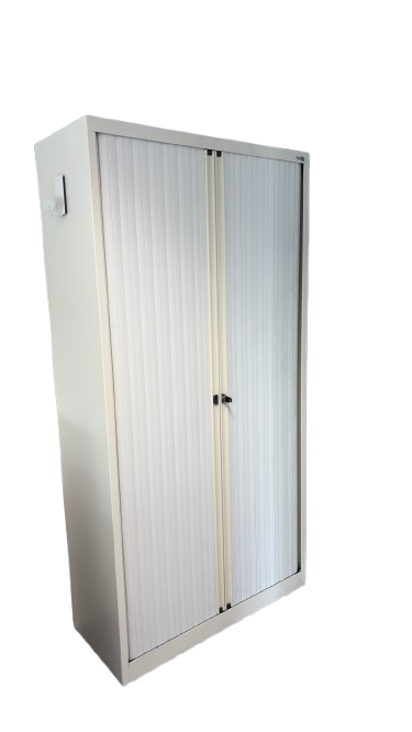 Armoire Haute avec Rideaux et Fermeture à Clé