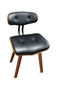 Chaise de réunion en bois et cuir/simili