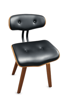 Chaise de réunion en bois et cuir/simili
