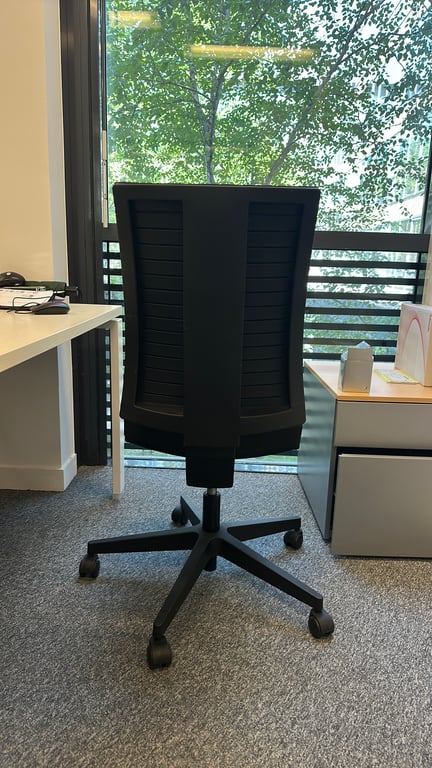 Fauteuil de bureau tissu noir - arriere