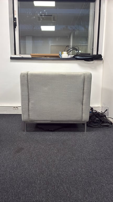 Fauteuil en tissu crème clair - 3-4