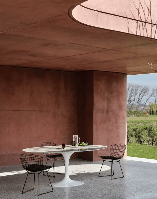 Chaise design Knoll Bertoia Chromé