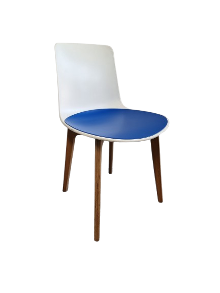 Chaise de réunion Lottus avec dossier et assise en plastique et tissu
