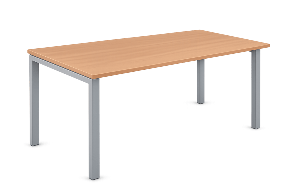 Bureau droit 160x80 Bois et Métal