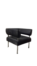 Fauteuil Sitland cuir noir