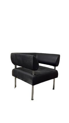 Fauteuil Sitland cuir noir