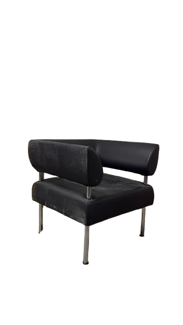 Fauteuil Sitland cuir noir
