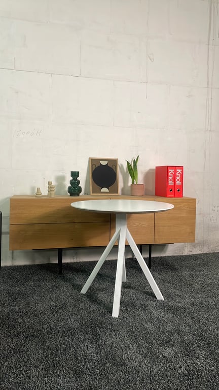 Table ronde 80x80 Blanche - 3-4
