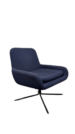 Fauteuil tissu métal violet