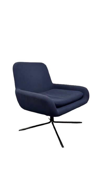 Fauteuil tissu métal violet