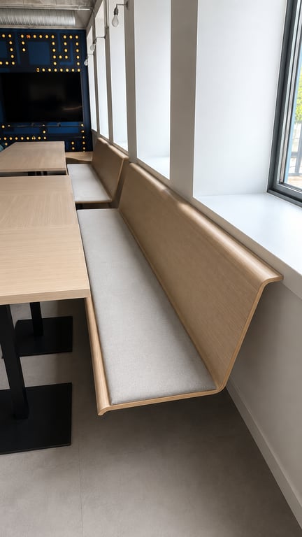 Banquette en bois contreplaqué Chêne