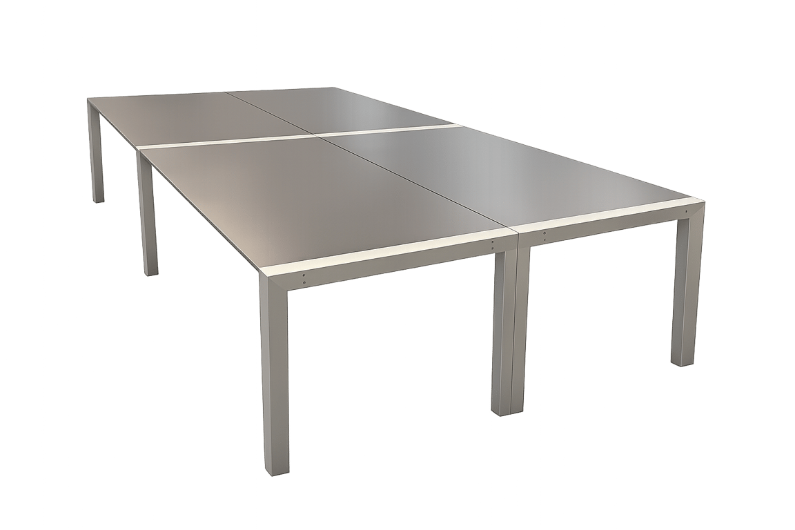 Table de réunion 330x90 Bois et métal