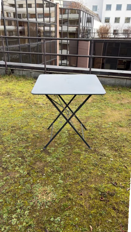 Table d'extérieur 70x70 Métal gris