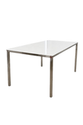 Table de réunion 180x85x75 Verre blanc