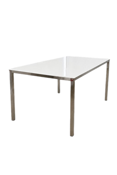 Table de réunion 180x85x75 Verre blanc