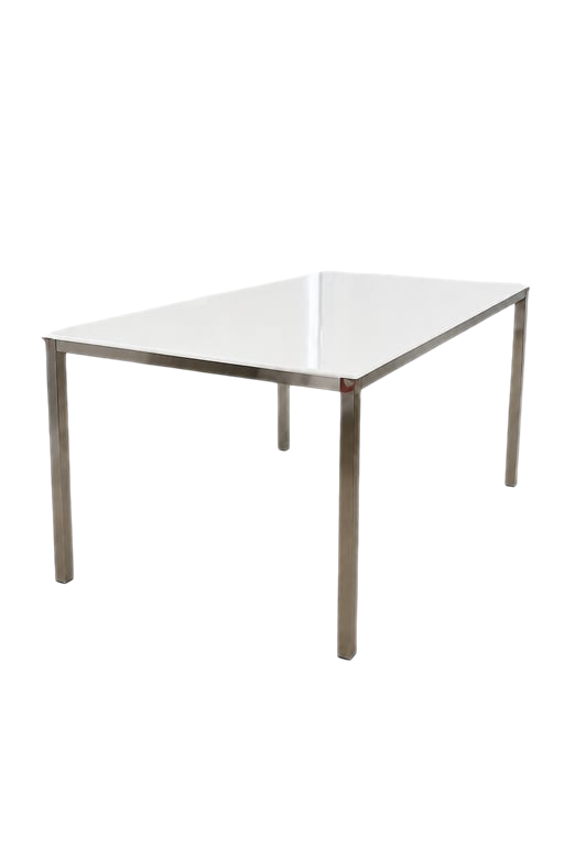 Table de réunion 180x85x75 Verre blanc