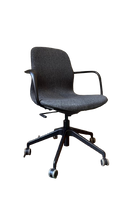Chaise de réunion ergonomique avec roulettes et accoudoirs