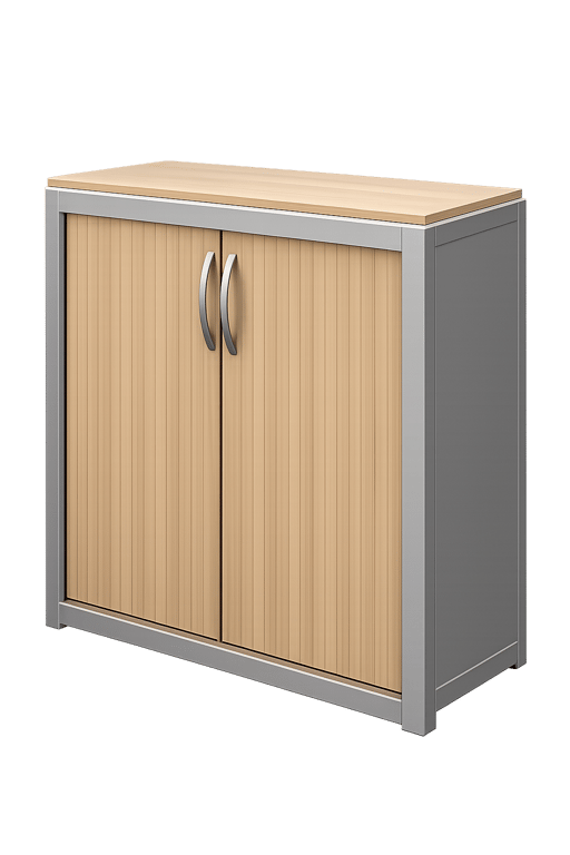 Armoire basse avec portes coulissantes