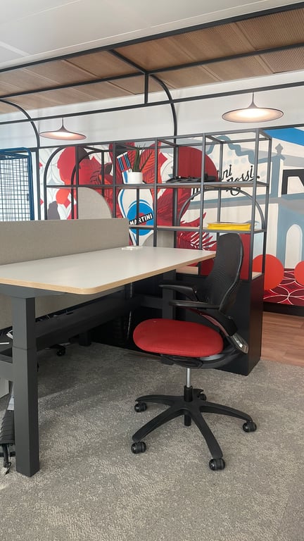 Fauteuil de bureau Knoll Génération Rouge