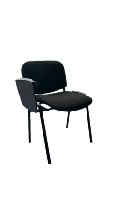Chaise de réunion avec tablette noire - 3-4
