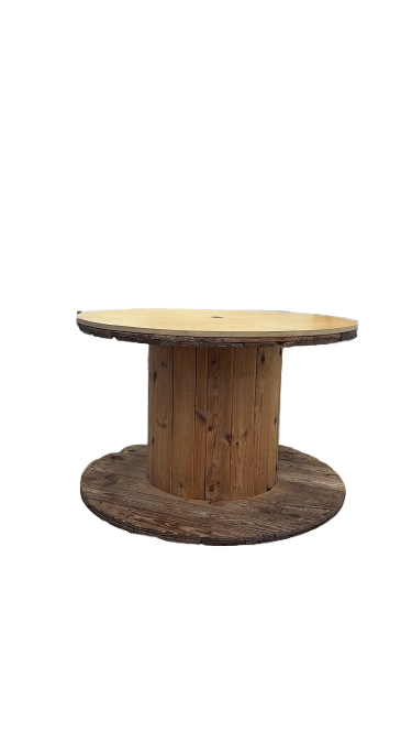 Table de cafétéria ronde en bois 120cm