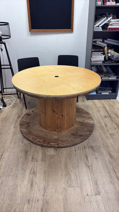 Table de cafétéria ronde en bois 120cm - 3-4