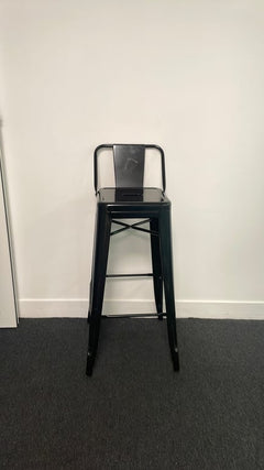 Chaise haute métal noir - 3-4