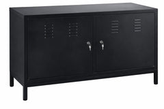 Armoire basse métal noire