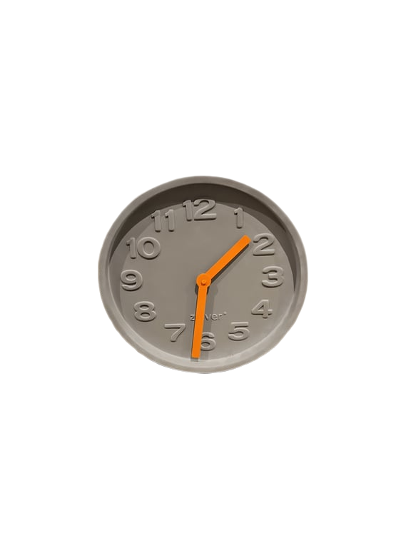 Horloge murale Zuiver Concrete Grise - face